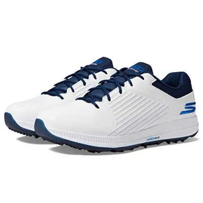 Afbeelding van Skechers Max Fairway 3 Arch Fit Golfschoenen zonder spikes, Go Golf Drive 5 heren, Marine witte synthetische rand