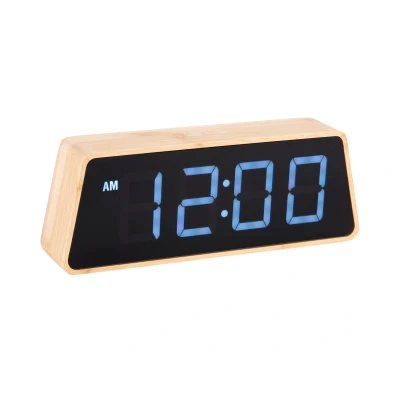 Afbeelding van Karlsson Wekker Changing Colour LED Bamboe