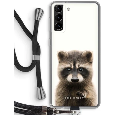 Afbeelding van hoesje met Koord geschikt voor Samsung Galaxy S21 Plus Rocco Telefoonhoesje Zwart Bescherming aan alle Kanten en Over de Schermrand