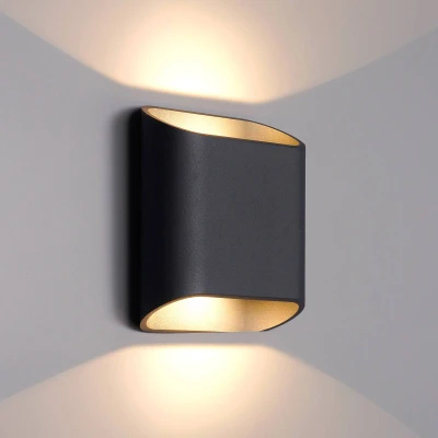 Afbeelding van LED buiten wandlamp, grafiet, up &amp; down, CCT, dimbaar, aluminium