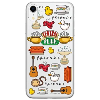 Afbeelding van ERT GROUP Friends patroon 014 Originele iPhone XR mobiele telefoonhoes perfect passend bij de vorm van telefoon, gedeeltelijk bedrukt