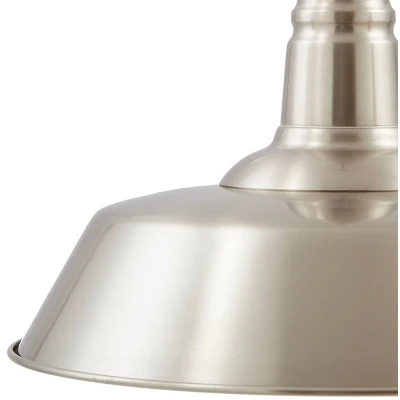 Afbeelding van Lindby hanglamp 1licht Metaal H: 10.5 cm E27 nikkel, wit