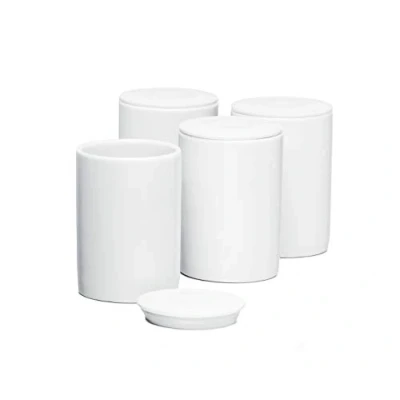 Afbeelding van ROMMELSBACHER JB 4 Yoghurtmakerglazen van keramiek met deksel, 125 ml, wit