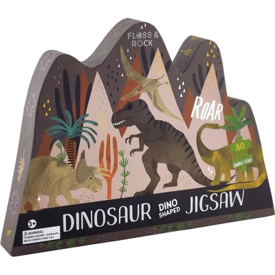 Afbeelding van Floss &amp; Rock Dinosaurus puzzel 80 stukjes 35 x 55 cm Multi
