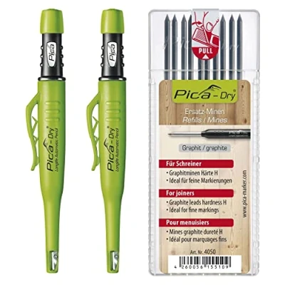 Afbeelding van vasalat Pica Dry Markeerstift met diepe gaten, grafiet, 2 stuks 10 vullingen 3 delig