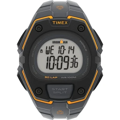 Afbeelding van Timex heren horloge, Grijs/Oranje, Chronograaf