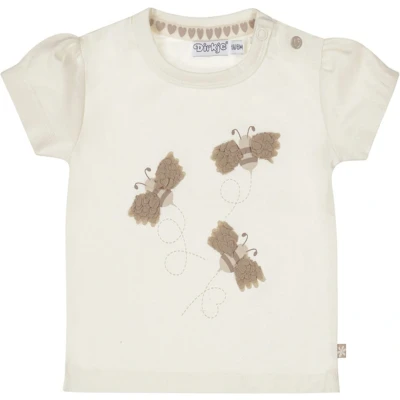 Afbeelding van Dirkje Meisjes T shirt Off white Maat 56