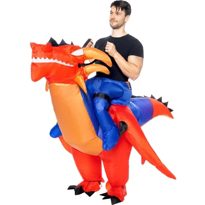 Afbeelding van FUNIDELIA Opblaasbare Dragon Piggyback Kostuum voor volwassenen Ons Size