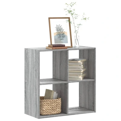 Afbeelding van Boekenkast 68,5x32x68,5 cm bewerkt hout grijs sonoma eiken