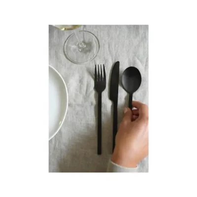 Afbeelding van LEEFF BESTEK CHARLOT, SET VAN 16 ZWART