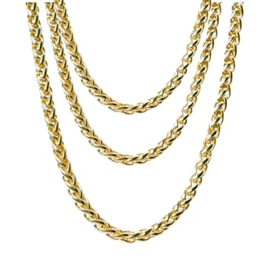 Afbeelding van FASCHINFEVER gouden ketting ca. 50 cm pantserketting accessoires voor carnaval thema van de jaren 80 en 90 als Vokuhila gangster