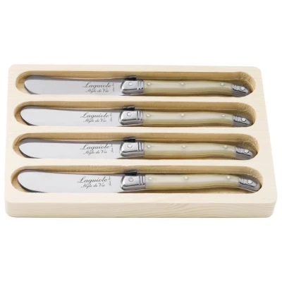 Afbeelding van Laguiole Style de Vie Botermessen Parelmoer 4 Stuks