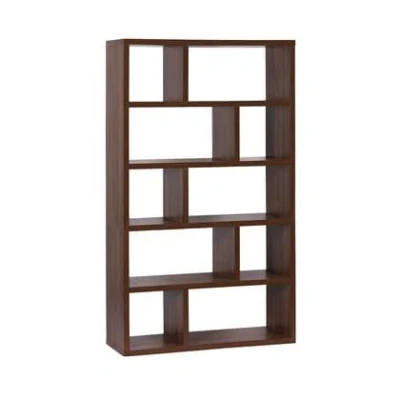 Afbeelding van sweeek Asymmetrische boekenkast van 5 niveaus met 10 vakken, b 111,2 x d 39 h 190cm
