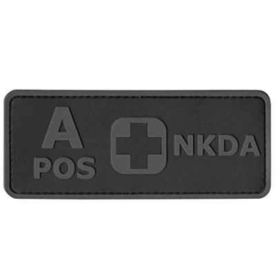 Afbeelding van 2AFTER1 APOS Blood Type NKDA ACU Subdued Tactical No Drugs Allergies PVC Rubber 3D Sluitingspatch