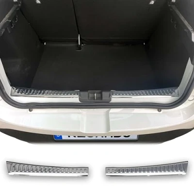 Afbeelding van Bumperbescherming van verchroomd roestvrij staal, compatibel met Dacia Sandero III, DJF, bouwjaar vanaf 2021 RECAMBO