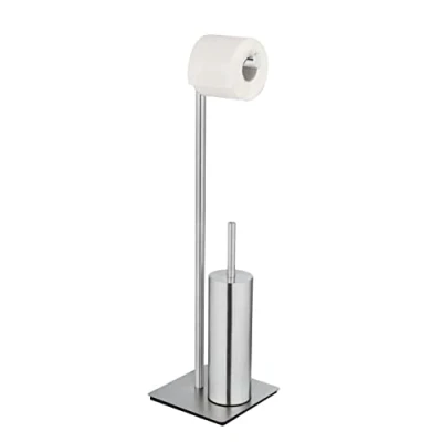 Afbeelding van Toiletpapierstandaard met toiletborstel RECCO, 2in1, WENKO