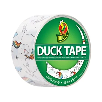 Afbeelding van Duck Plakband, eenhoorn, fantasie, knutselen, cadeauverpakking, decoratie, scrapbooking, bullet journal, planner, feest, festivals, 48 mm x 9,1 m