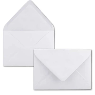 Afbeelding van Mini enveloppen FarbenFroh door Gustav Neuser formaat 5,2 x 7,6 cm met natte plakrand voor wenskaarten en geschenken 100 10 hoogwit