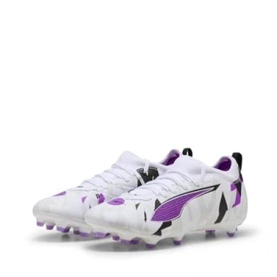 Afbeelding van ULTRA 5 MATCH FOREVER FG/AG voetbalschoenen, Grijs/Wit, Maat 32,5 PUMA