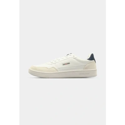 Afbeelding van Jack &amp; Jones Jfwbounce Sneakers laag, Heren, Maat: 40, White/navy blazer Imitatieleer/ textiel