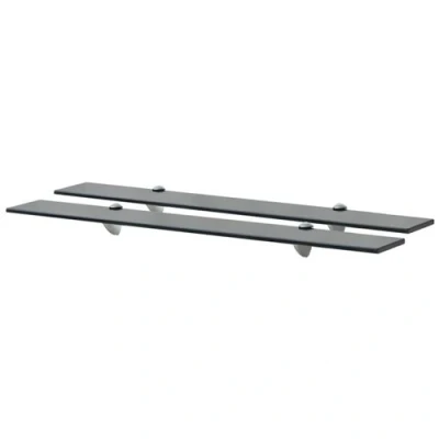 Afbeelding van Schappen zwevend 2 st 80x10 cm 8 mm glas