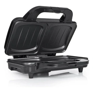 Afbeelding van Tristar Tosti apparaat SA 3060 ijzer met anti aanbaklaag maker schelpvorm 900W Zwart/RVS