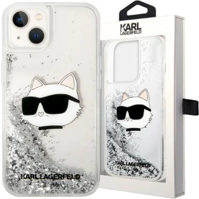 Afbeelding van Karl Lagerfeld KLHCP14MLNCHCS iPhone 14 Plus 6.7 zilver/zilver hardcase Glitter Choupette Head