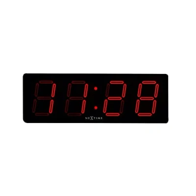 Afbeelding van Nextime Ne 3059 Wandklok 51.5 X 18 4.5 Cm, Plastic, &#039;Big D&#039;