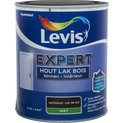 Afbeelding van Levis Expert Lak Binnen Mat Nachtzwart 0.75L
