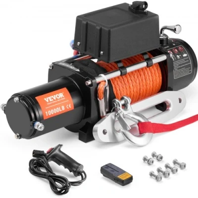 Image de VEVOR Treuil électrique de camion corde synthétique 4536 kg télécommande étanche