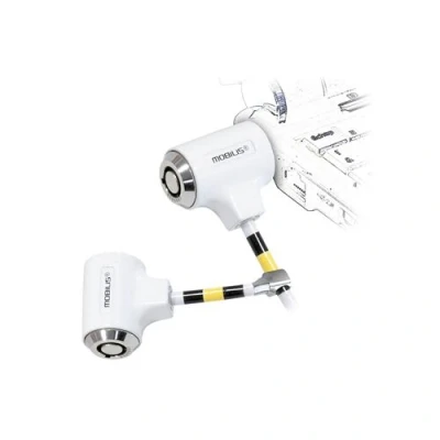 Image de Mobilis Mobilities Antitheft Twin Câble de sécurité blanc 1.5 m