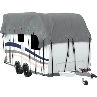 Afbeelding van vidaXL Caravan dakbedekking 600x300 cm vliesvlies grijs