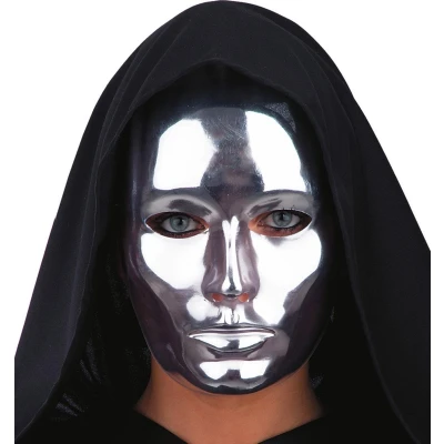 Afbeelding van Carnival Toys Verkleedmasker Metallic Zilver One size