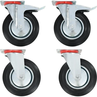 Afbeelding van Zwenkwielen 4 st 200 mm