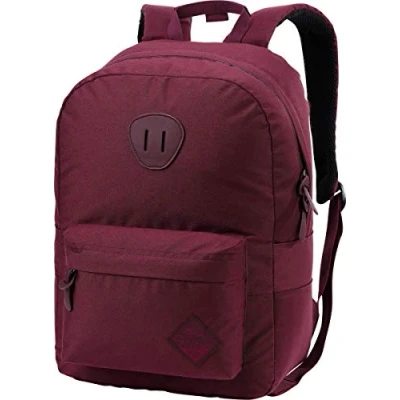 Afbeelding van Nitro Urban Classic, Old School rugzak met gevoerd laptopvak, streetpack, schoolrugzak, 20 liter, bloemenpatroon, wijn, lang, vintage stijl, Wijn