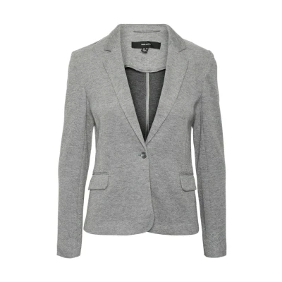 Afbeelding van Vero Moda Vmjulia Blazer, Dames, Maat: 34, Dark grey melange