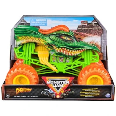 Afbeelding van Monster Jam Speelgoedvoertuig vrachtwagen 1to24 gegoten draak M23