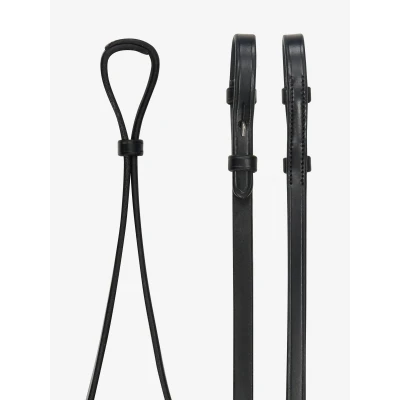Image de LeMieux Rênes Barre et Filet Noir/Argent