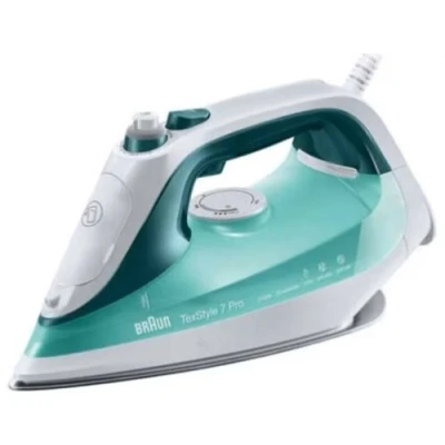 Image de Braun TexStyle 7 Pro SI 7042 GR Fer à vapeur semelle : Eloxal 3D 2400 Watt vert lagune