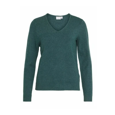 Afbeelding van VILA Viril Vneck NOOS Trui, Dames, Maat: XL, Ponderosa pine