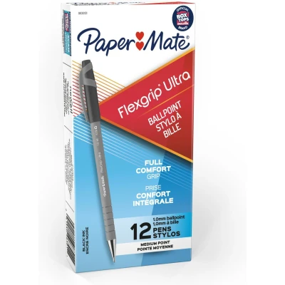 Afbeelding van Balpen Paper Mate Flexgrip Stick zwart medium