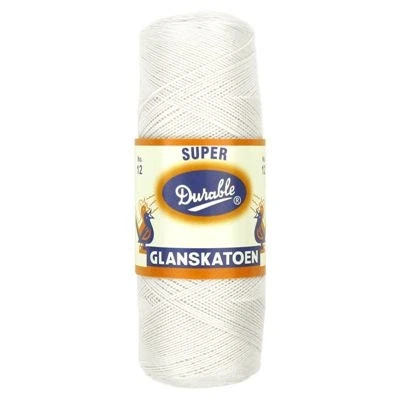 Afbeelding van Durable glanskatoen wit 100 gram Nr 12