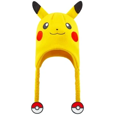Afbeelding van Pokemon Warme muts voor kinderen, cadeau jongens en meisjes, Geel Pikachu Pokeball
