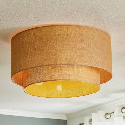 Afbeelding van Euluna plafondlamp 3lichts Jute H: 32 cm E27 natuurlijk bruin