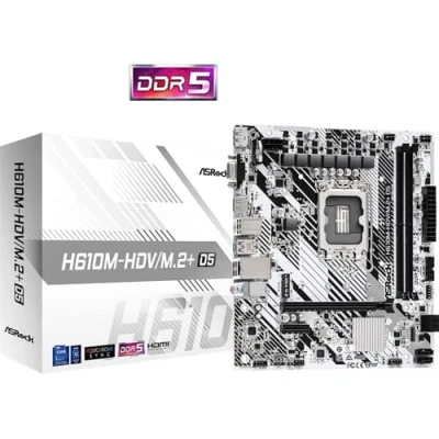 Afbeelding van ASRock H610M HDV/M.2+ D5 Moederbord Socket Intel 1700 Vormfactor Micro ATX chipset Intel® H610