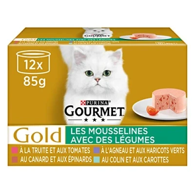 Afbeelding van 8x Gourmet Gold Fijne Mousse met Groenten Kattenvoer 12 x 85g