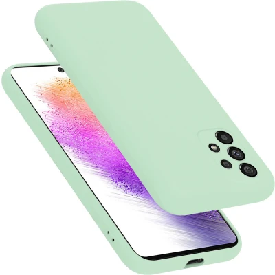 Afbeelding van Cadorabo Hoesje geschikt voor Samsung Galaxy A73 5G in LIQUID LICHT GROEN Beschermhoes gemaakt van flexibel TPU silicone Case Cover