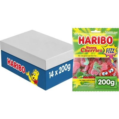 Afbeelding van Haribo Cherries Fizz 14x200g