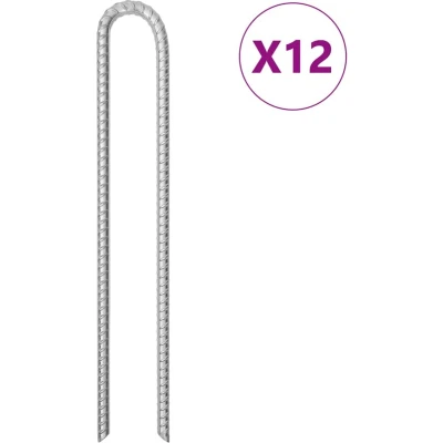 Afbeelding van Tentharingen 12 st U vormig mm 41,5 cm gegalvaniseerd staal