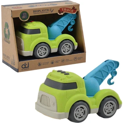 Afbeelding van Bioplastic Sleepwagen 18 cm Blauw/Groen